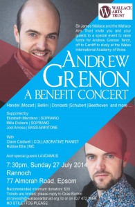 Andrew Grenon benefit poster